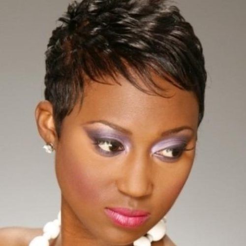 Black Short Haircuts For Round Faces (Photo 8 of 20)