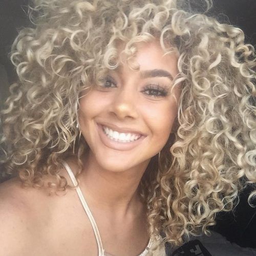 White Blonde Curls Hairstyles (Photo 1 of 20)