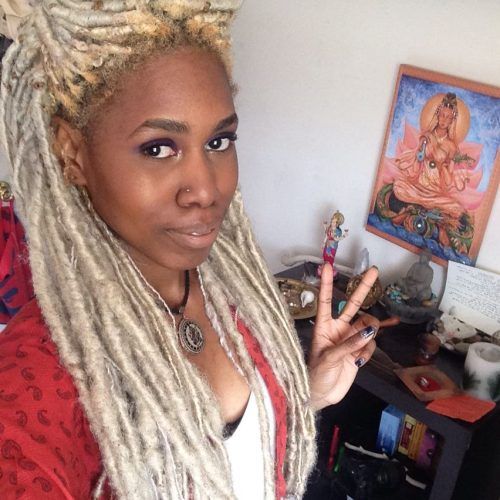 Blonde Faux Locs Hairstyles With Braided Crown (Photo 5 of 20)