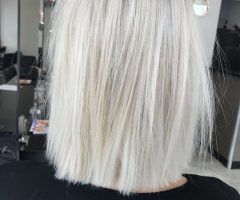 20 Best Collection of Blunt Cut White Gold Lob Blonde Hairstyles