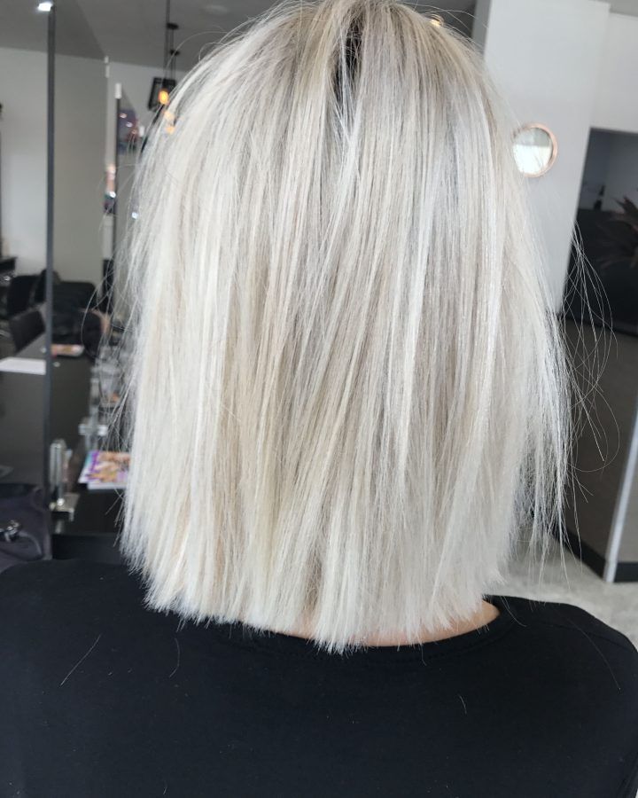 20 Best Collection of Blunt Cut White Gold Lob Blonde Hairstyles