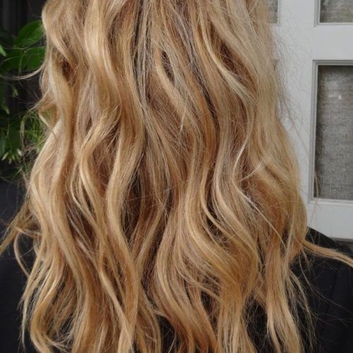 Beachy Waves Hairstyles With Blonde Highlights (Photo 5 of 20)