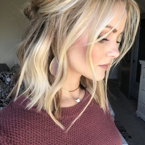 Tousled Beach Babe Lob Blonde Hairstyles (Photo 18 of 20)