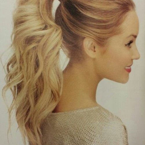 Twisted And Pinned Blonde Ponytails (Photo 3 of 20)