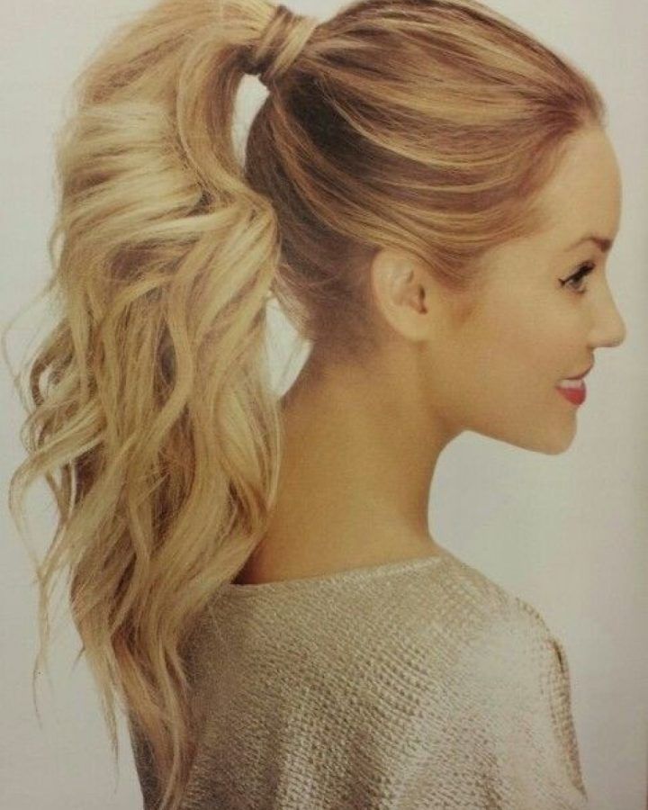 20 Ideas of Blonde Flirty Teased Ponytail Hairstyles