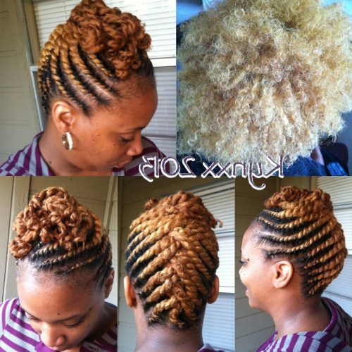 Flat Twist Updo Hairstyles On Natural Hair (Photo 3 of 15)