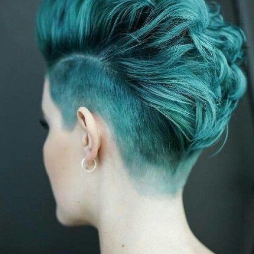 Blue Punky Pixie Hairstyles With Undercut (Photo 20 of 20)