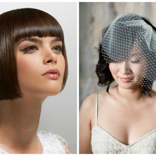 Wedding Hairstyles For Short Hair With Fringe (Photo 1 of 15)