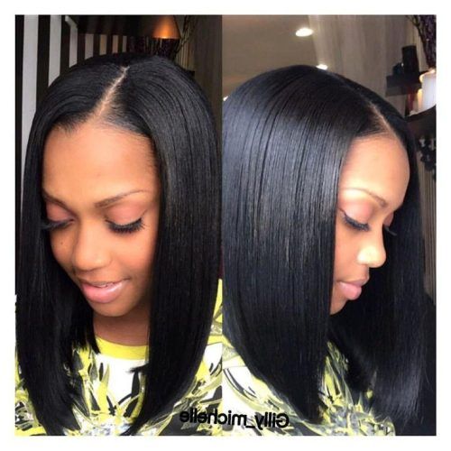 Long Bob Hairstyles With Bangs Weave (Photo 3 of 15)