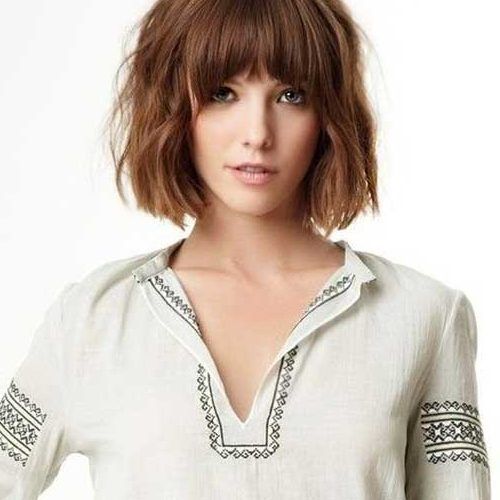 Soft Waves And Blunt Bangs Hairstyles (Photo 19 of 20)