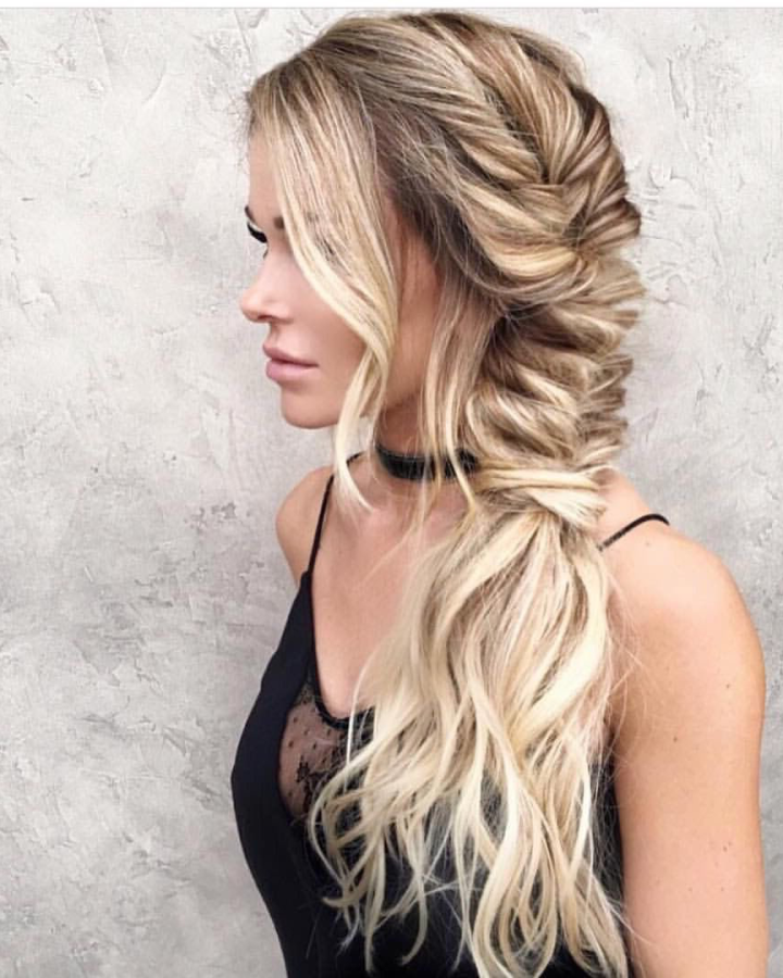 20 Inspirations Messy Side Fishtail Braid Hairstyles