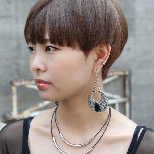 Short Haircuts With Straight Bangs (Photo 13 of 15)