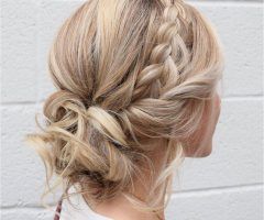 20 Inspirations Messy Crown Braid Updo Hairstyles