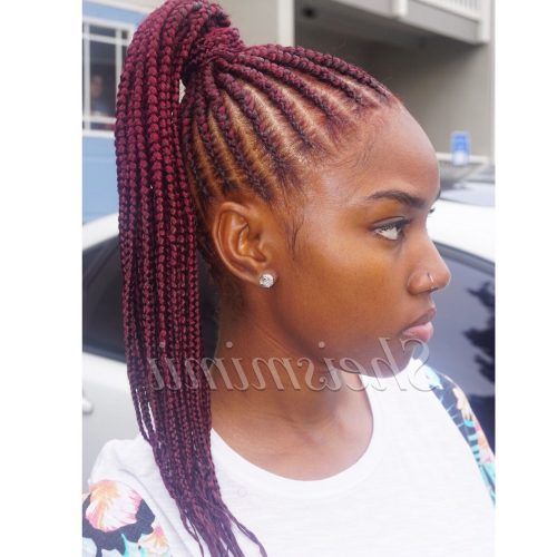 Colorful Cornrows Under Braid Hairstyles (Photo 8 of 20)