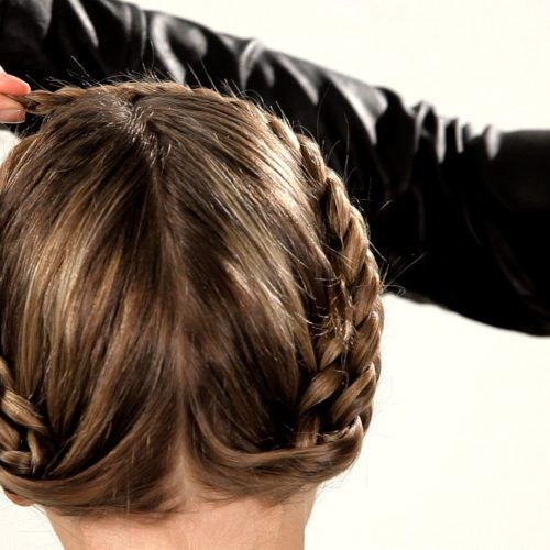 Pinned Up French Plaits Hairstyles (Photo 1 of 15)