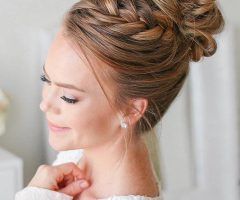 20 Inspirations Reverse Braided Buns Hairstyles