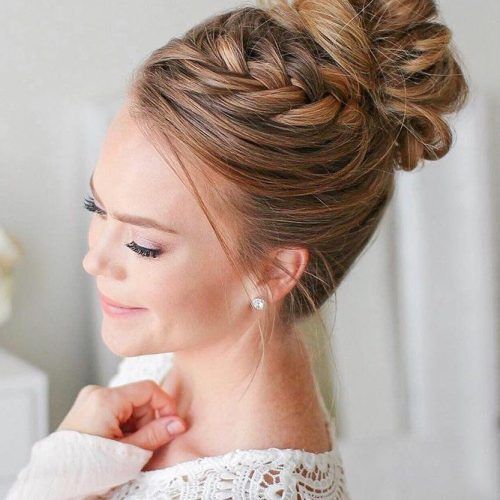 Reverse Braided Buns Hairstyles (Photo 1 of 20)