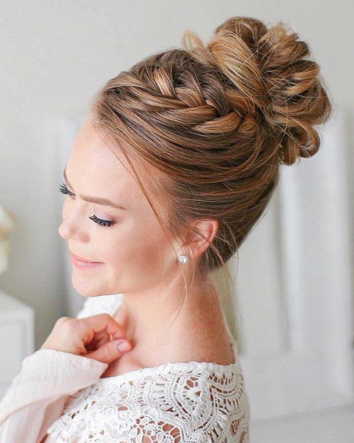 20 Inspirations Reverse Braided Buns Hairstyles
