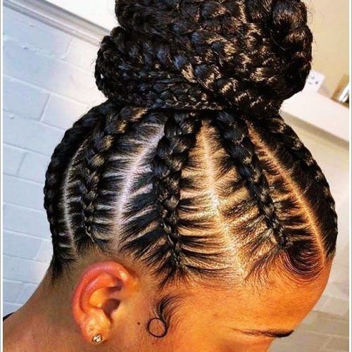 Reverse Braided Buns Hairstyles (Photo 12 of 20)