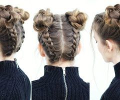 15 Inspirations Braided Hairstyles into a Bun