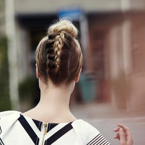Modern Braided Top-Knot Hairstyles (Photo 6 of 20)