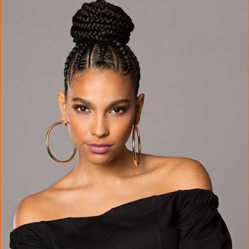 African Braids Updo Hairstyles (Photo 4 of 15)
