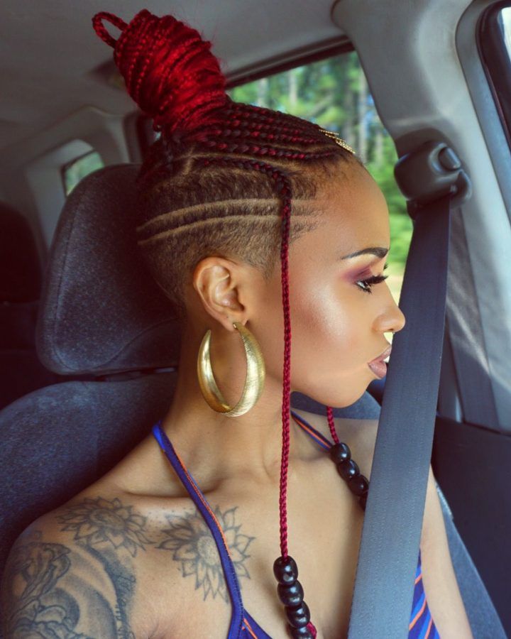 21 Photos Side-shaved Cornrows Braids Hairstyles