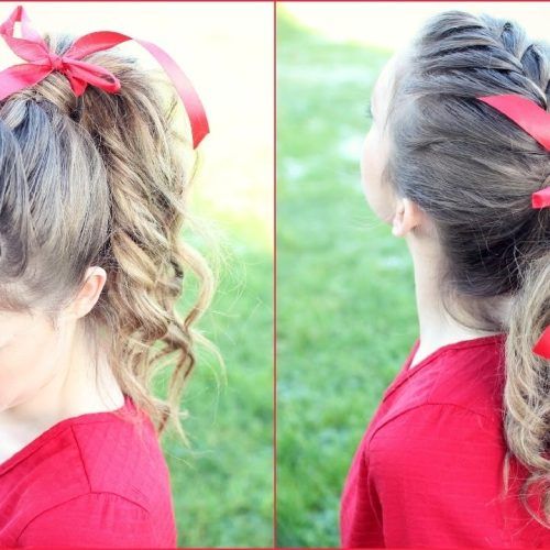 French Braid Ponytail Hairstyles With Curls (Photo 1 of 20)