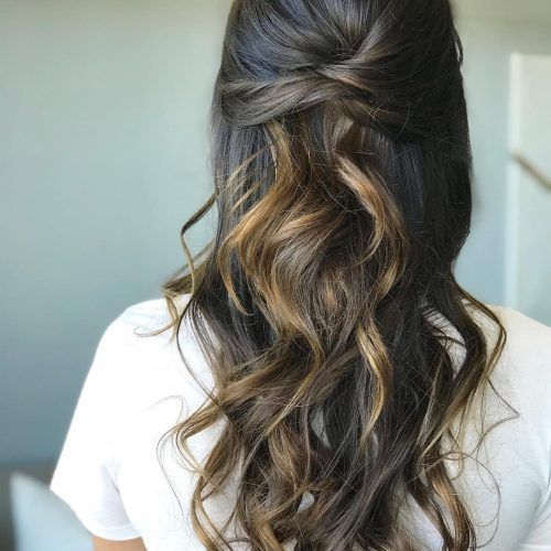 Dimensional Waves In Half Up Wedding Hairstyles (Photo 11 of 20)