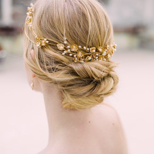 Chignon Wedding Hairstyles With Pinned Up Embellishment (Photo 5 of 20)