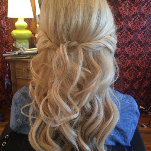 Tied Back Ombre Curls Bridal Hairstyles (Photo 11 of 20)