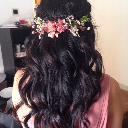 Curled Floral Prom Updos (Photo 1 of 20)