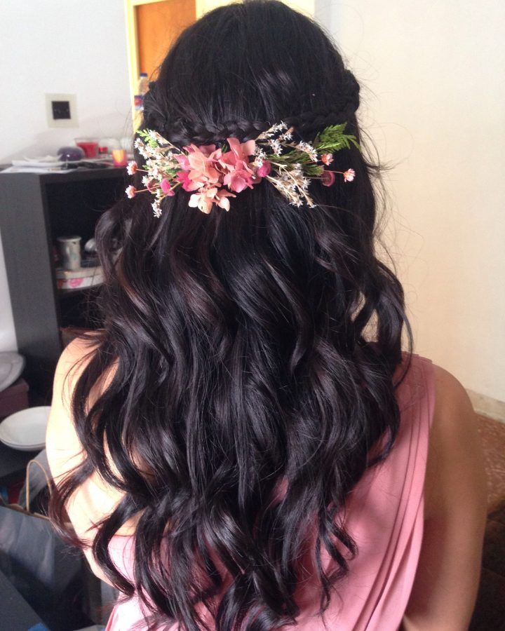20 Inspirations Curled Floral Prom Updos
