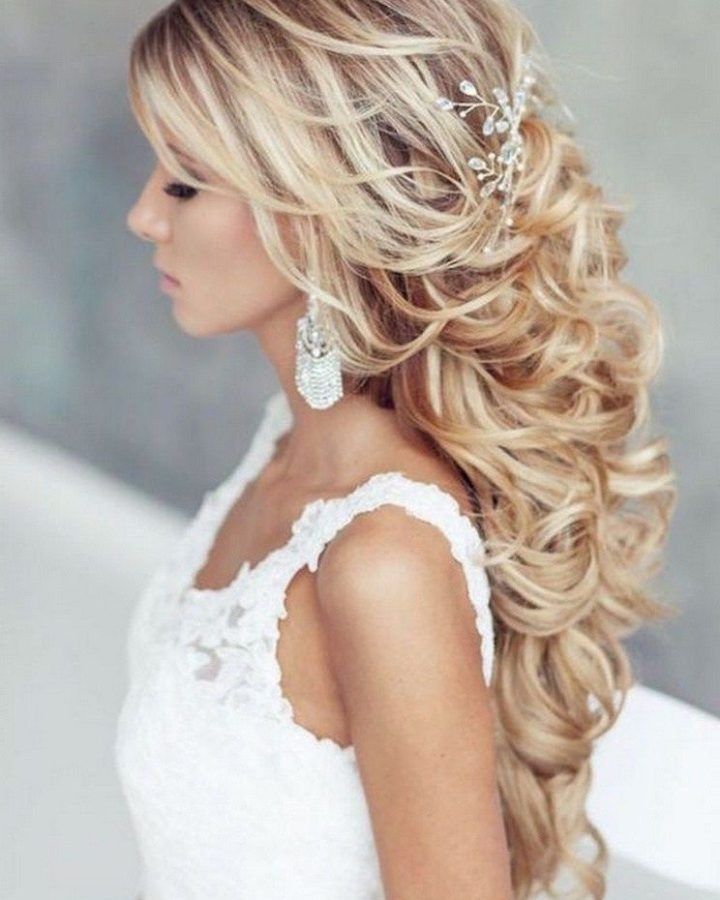 15 Best Collection of Beach Wedding Hairstyles for Long Curly Hair