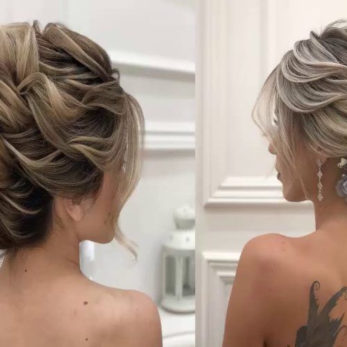 Low Messy Chignon Bridal Hairstyles For Short Hair (Photo 1 of 20)