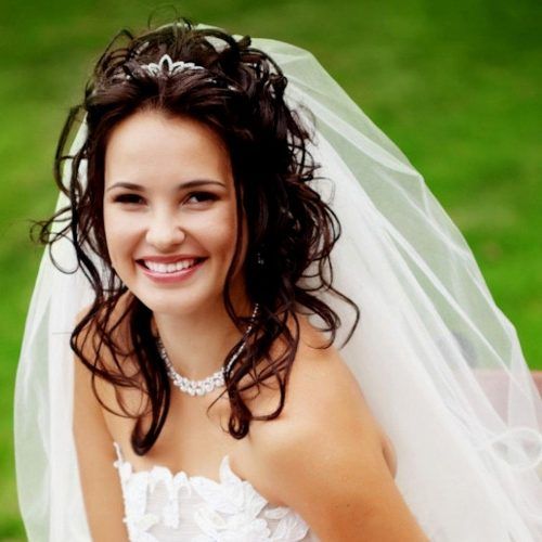 Wedding Hairstyles For Short Hair With Veil And Tiara (Photo 11 of 15)