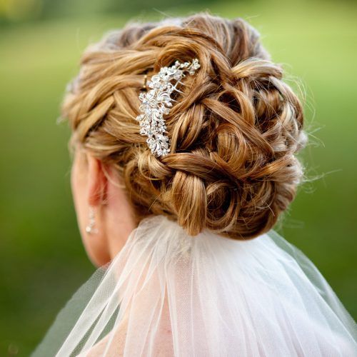 High Updos With Jeweled Headband For Brides (Photo 7 of 20)