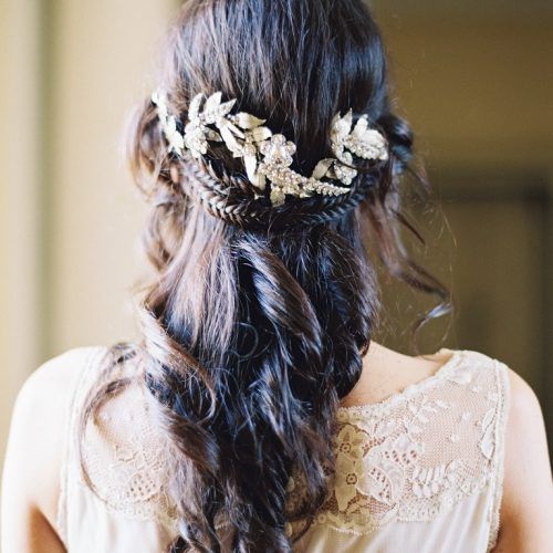 Sleek Bridal Hairstyles With Floral Barrette (Photo 10 of 20)