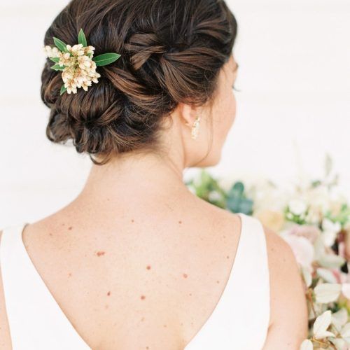 Sleek Bridal Hairstyles With Floral Barrette (Photo 14 of 20)
