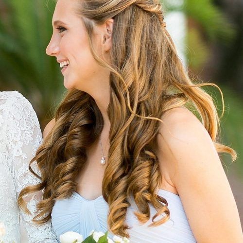 Wedding Hairstyles For Long Hair And Strapless Dress (Photo 10 of 15)