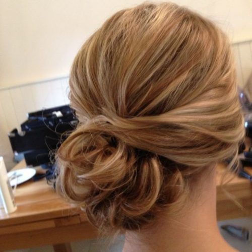 Elegant Messy Updos With Side Bangs (Photo 3 of 20)