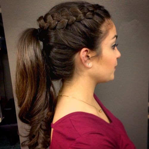 Messy Pony Hairstyles With Lace Braid (Photo 6 of 20)