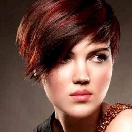 Short Hairstyles With Red Highlights (Photo 3 of 20)