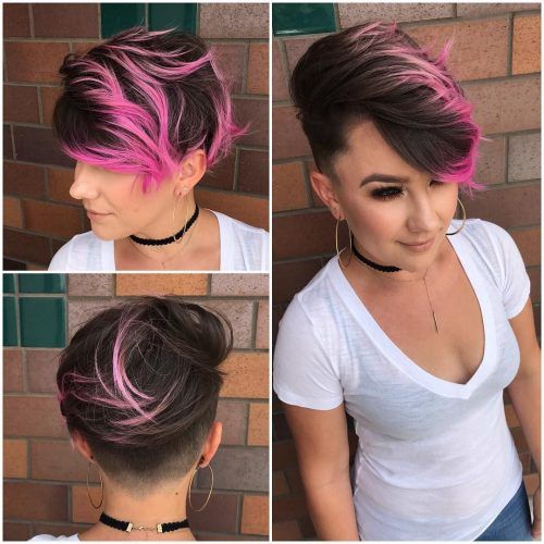 Spiky Mohawk Hairstyles With Pink Peekaboo Streaks (Photo 19 of 20)