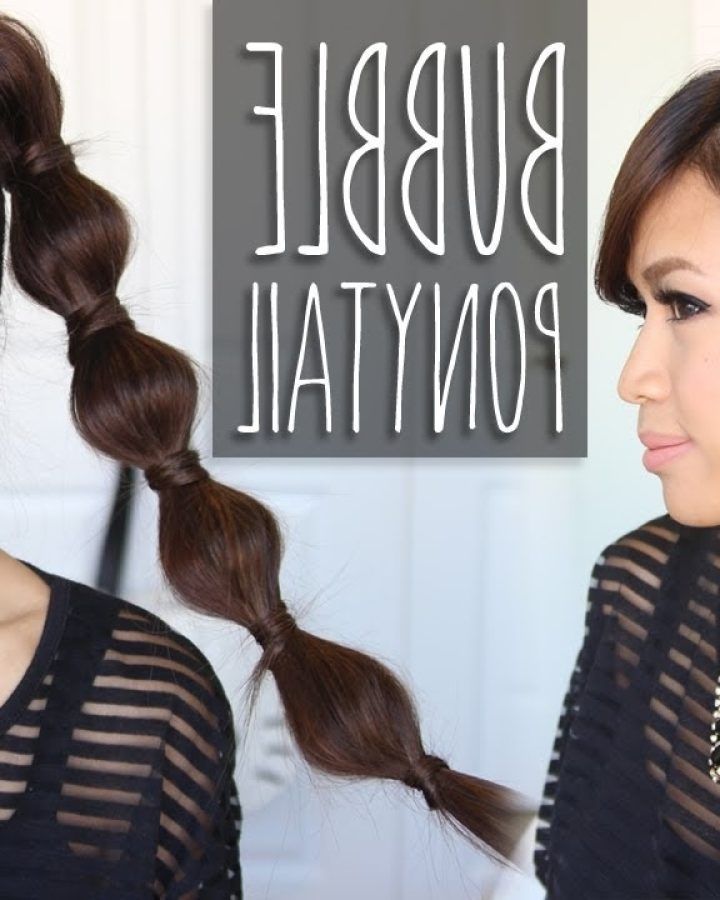 20 Inspirations High Bubble Ponytail Hairstyles