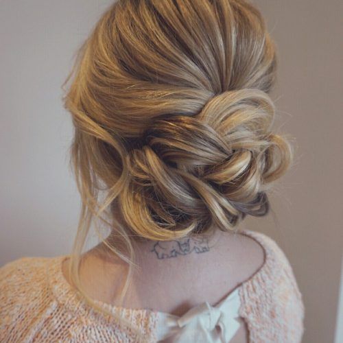 Bridal Mid-Bun Hairstyles With A Bouffant (Photo 7 of 20)