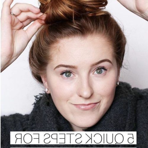 Medium Length Hairstyles With Top Knot (Photo 15 of 20)