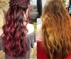 20 Collection of Burgundy Balayage on Dark Hairstyles