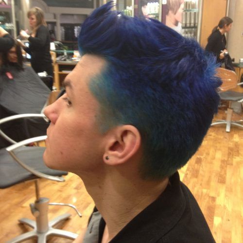 Textured Blue Mohawk Hairstyles (Photo 7 of 20)