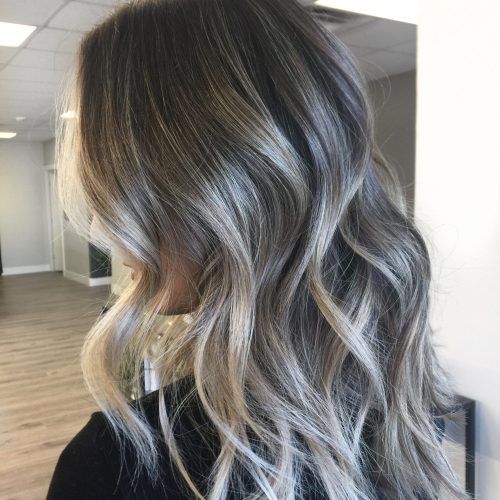 Ash Blonde Balayage Ombre On Dark Hairstyles (Photo 1 of 20)